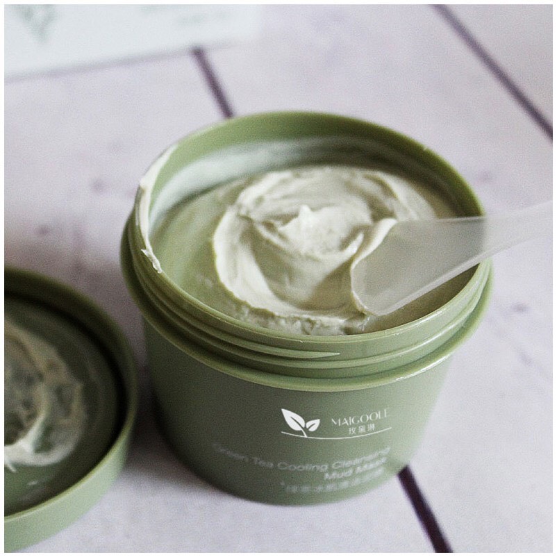 Mặt nạ đất sét nội địa Trung MAIGOOLE Mát Lạnh Detox Thải Độc Cho Da, Mặt nạ trà xanh thải độc làm sạch da MAIGOOLE 100G - BUM STORE