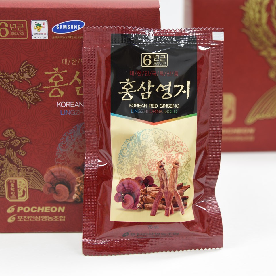 [HCM]Nước Sâm Linh Chi Pocheon 70ml x 30 gói
