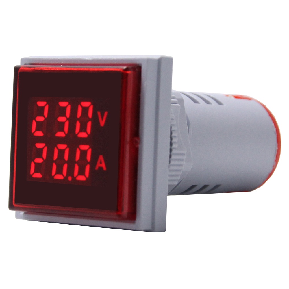 Đèn Báo Vuông Hiển Thị Volt, Ampe, 220V, 100A.
