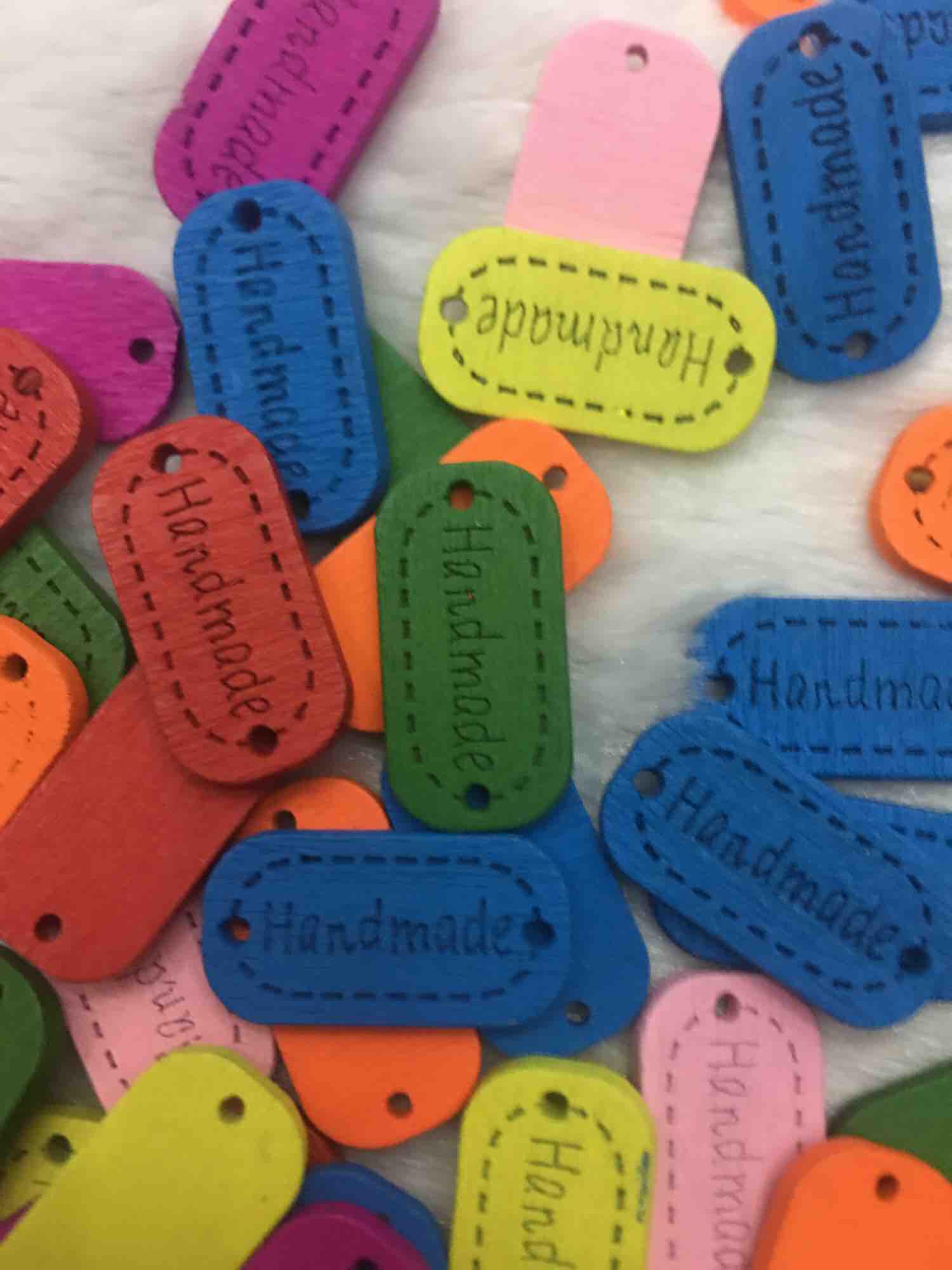 Nút gỗ handmade tag sản phẩm 50 cái