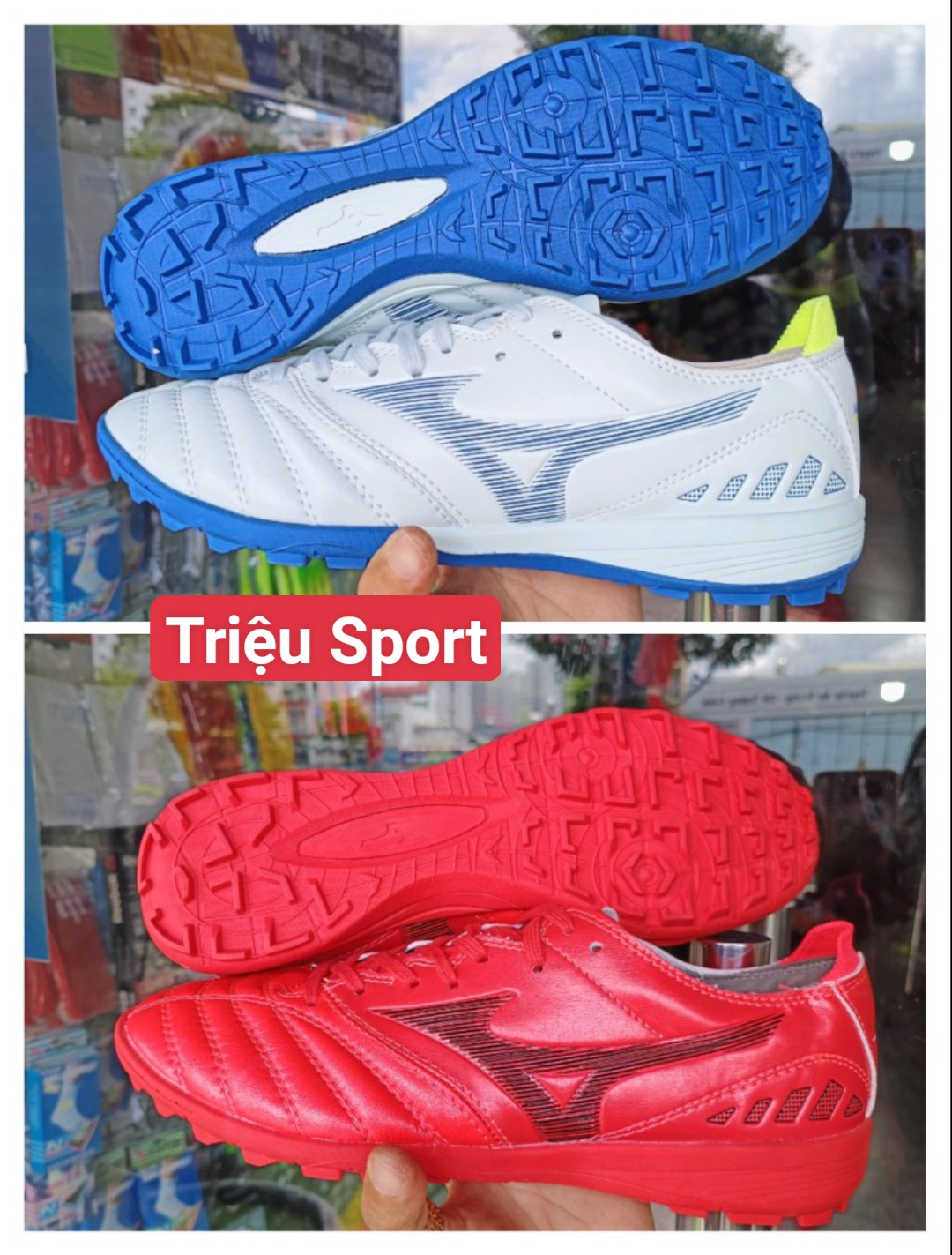 giày đá bóng mizuno neo 3 tf ( Tặng khâu đế + hộp + tất + túi rút )