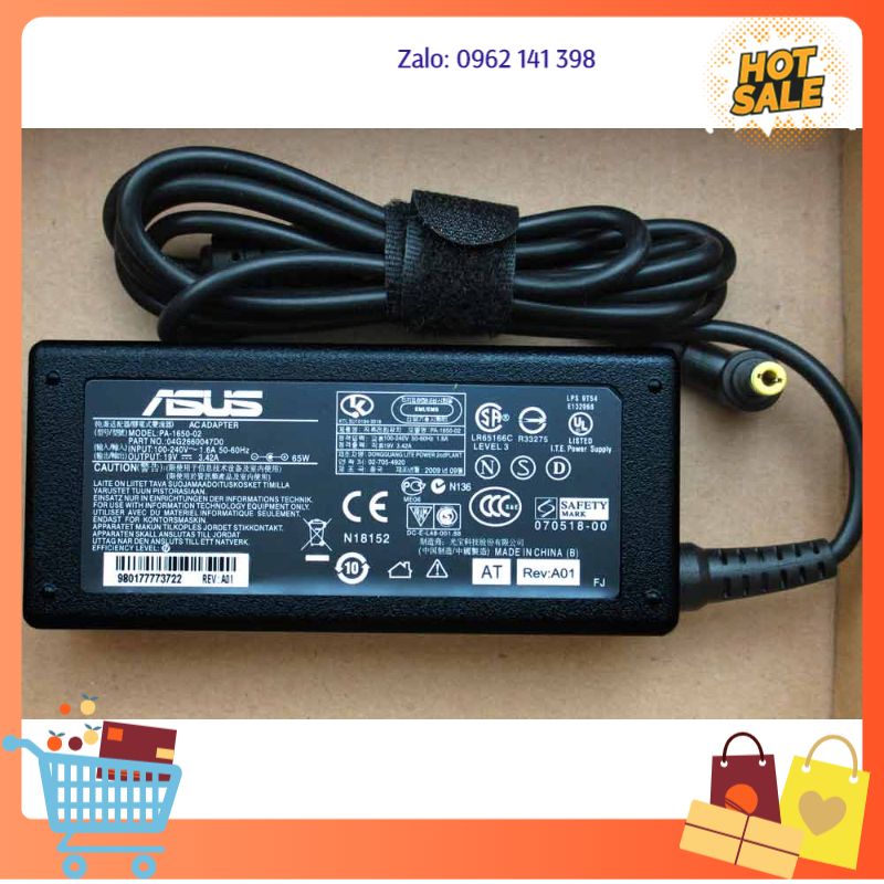 Sạc cho Laptop Asus. 19v-3.42a (Đen)