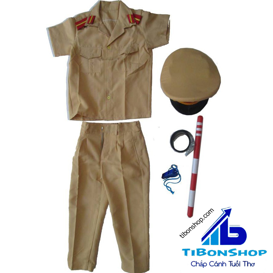 Bộ Đồ Công An Trẻ Em-đồ hoá trang halloween cho bé