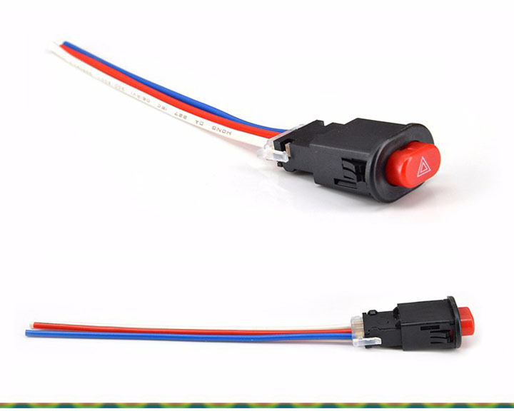 Công tắc Hazard có 2 dây dùng cho chế độ ON / OFF , công tắc 3 dây chế độ passing gắn xe máy