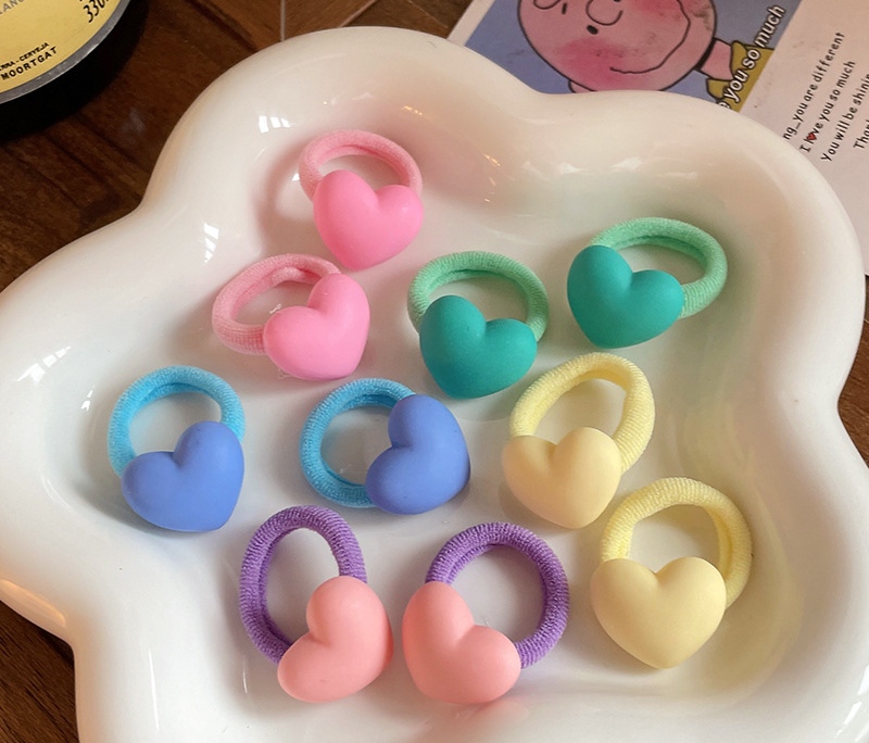 Set 10 Dây Cột Tóc Gắn Charm Cho Bé