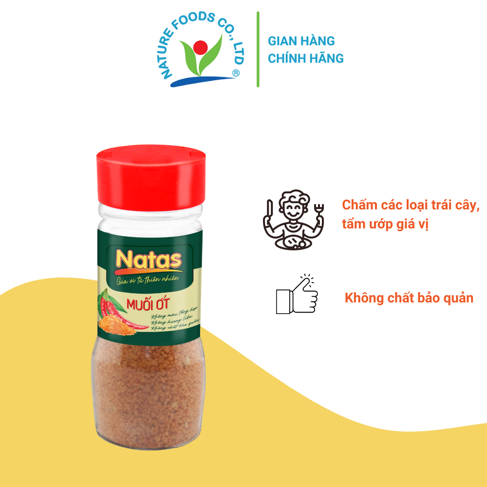 MUỐI ỚT NATAS gia vị đa năng (hũ 90g)