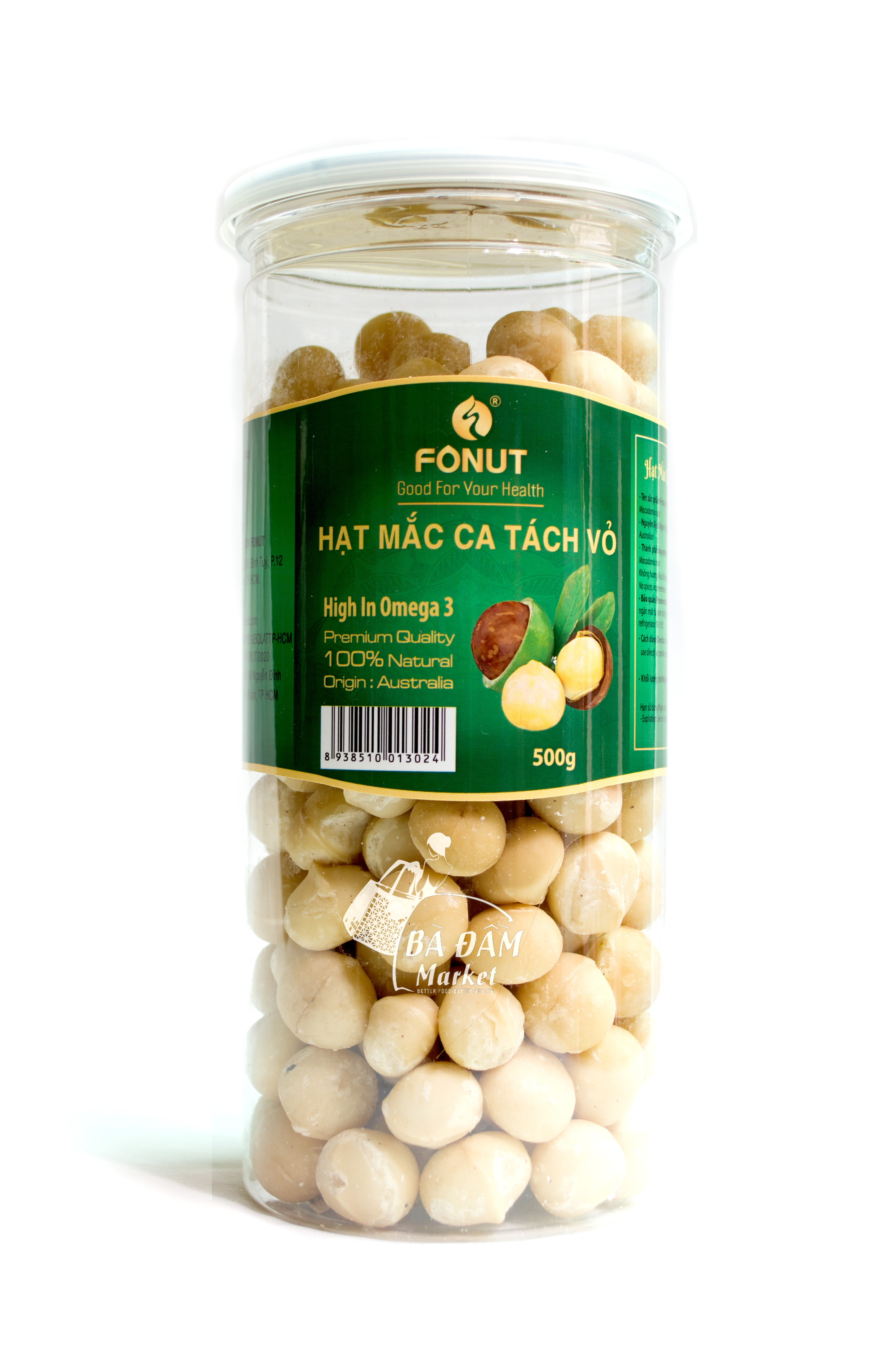 Hạt fonut-hạt macca tách vỏ úc 500gr