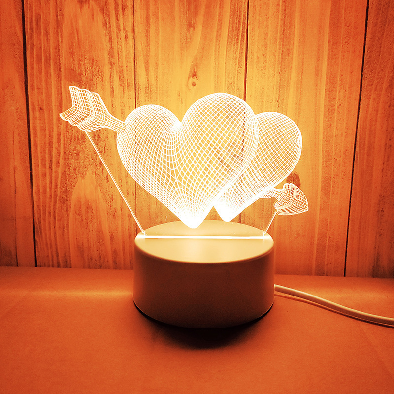 Đèn ngủ 3d để bàn 3 chế độ sáng dịu nhẹ hình cute, đèn ngủ led decor trang trí phòng ngủ đẹp