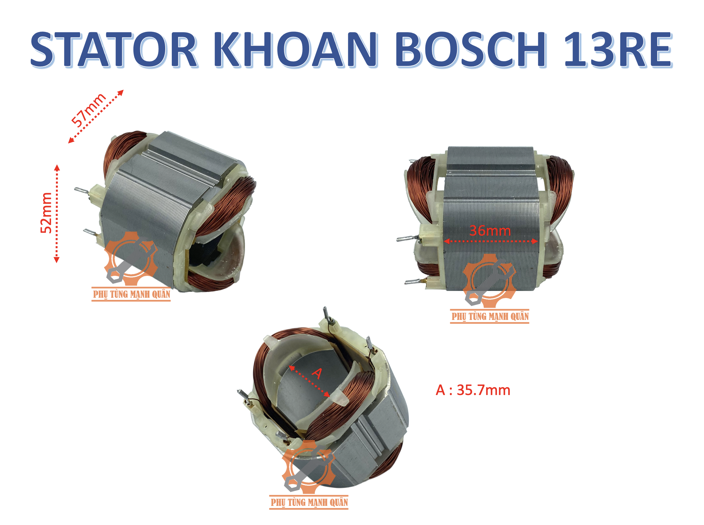 Cuộn điện / Stator máy khoan BOSCHH 13RE dùng chung  2-22, 2-20, 2-18, 2-28