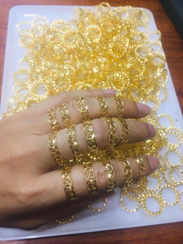 nhẫn kim tiền vàng tây 10k