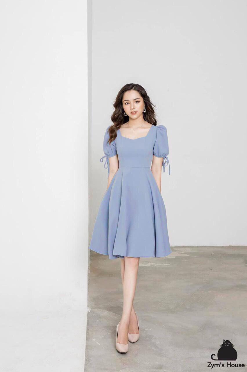 [HCM]Đầm Dáng Xòe Cổ Vuông