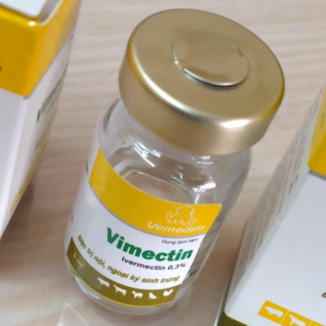 2 lọ ve rận, trứng ghẻ, ký sinh vimectin 5ml