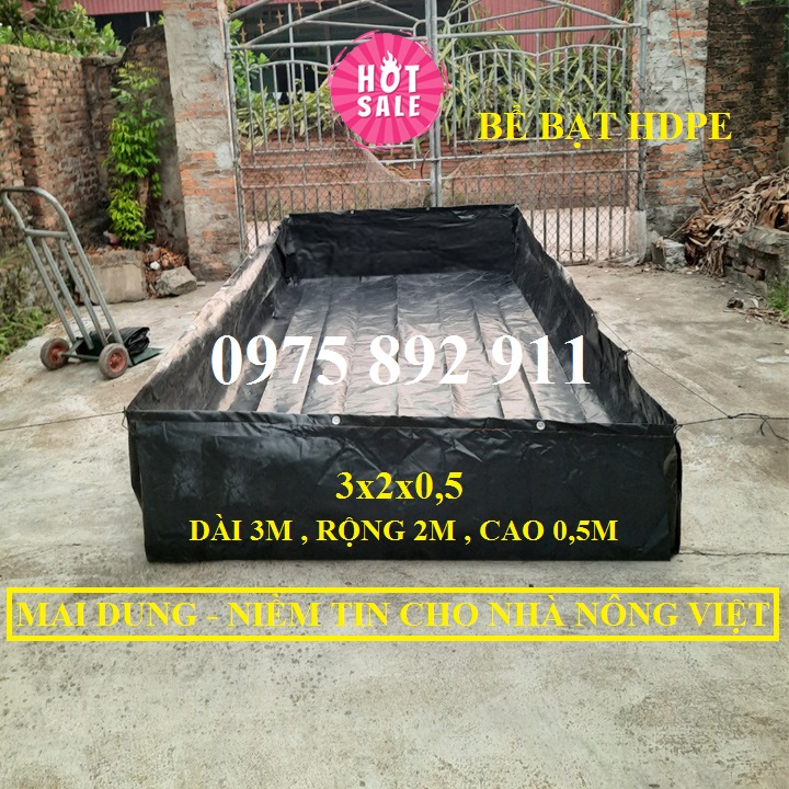 Bể bạt nuôi tôm cua cá ốc ếch lươn - loại hdpe