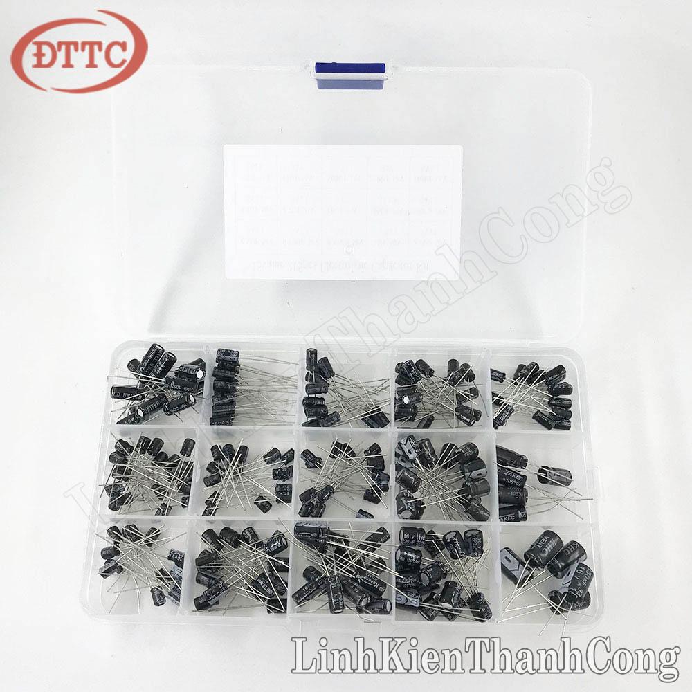 Combo 15 Loại Tụ Hóa 0.1uF - 330uF (215 cái)