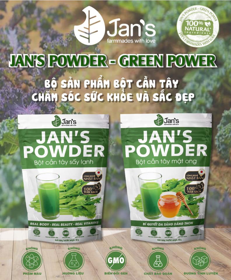 Bột cần tây Jan's túi 20 gói 60gr