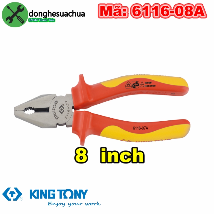 Kềm điện kingtony 6116-08a 1000v 8 inch