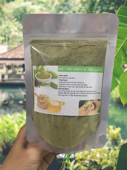 Bột Yến Mạch Trà Xanh- dưỡng trắng da