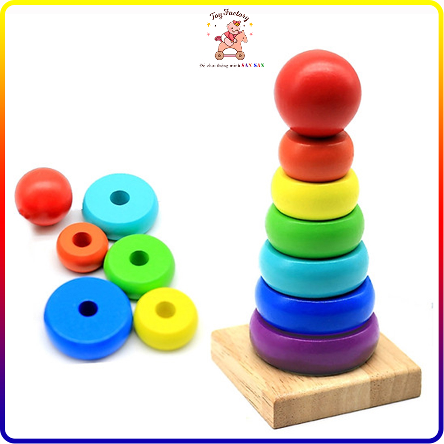 Tháp mini nhiều màu cho bé