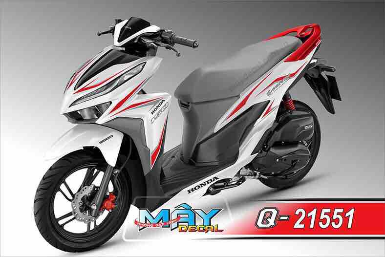 Tem rời Vario mẫu zin dán xe trắng