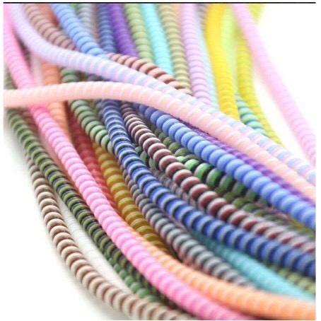 Lightning cable earphone protector premium charging cable protector multi-color mix anti-tangle stain-proof charging cable earphone