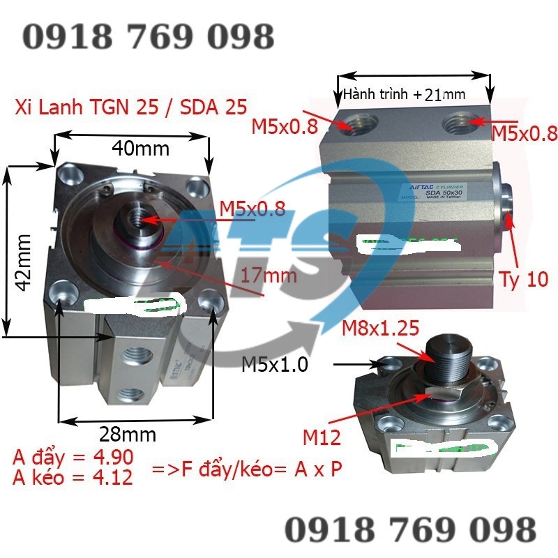 Xi lanh khí nén sda 25