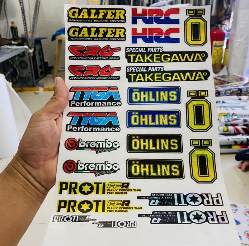 Siêu rẻ 25 tem logo Crom 7 màu đẹp