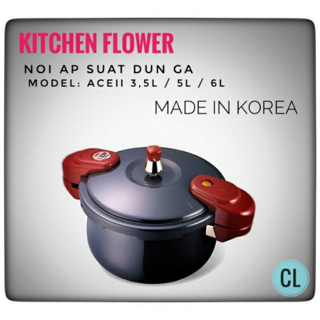 Nồi áp suất Hàn Quốc Kitchenflower ACE 3,5L