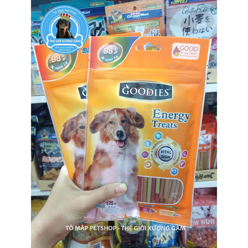 125GR XƯƠNG GẶM SẠCH RĂNG THƠM MIỆNG THƠM MIỆNG GOODIES THỨC ĂN CHO CHÓ