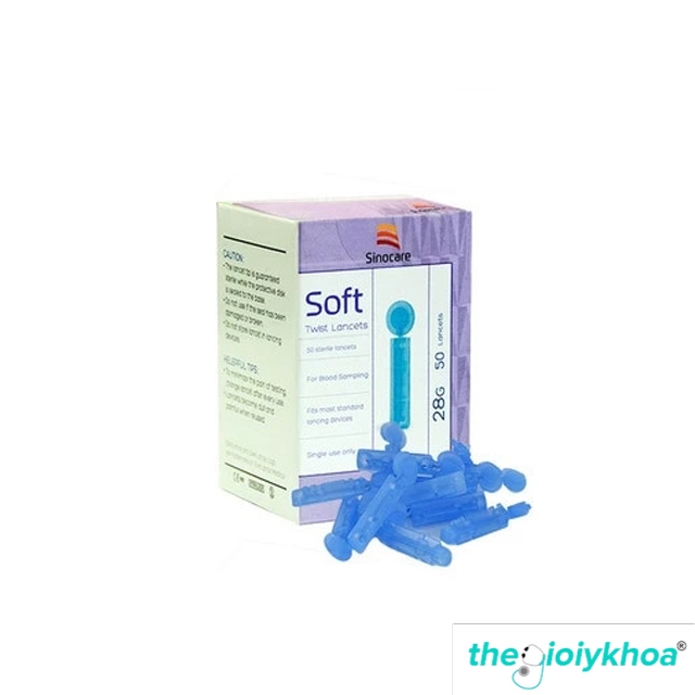50 Kim lấy máu thử đường huyết, tiểu đường Sinocare Safe Accu chính hãng, đảm bảo an toàn, chính xác, sử dụng cho máy thử đường huyết - Guty Home Thegioiykhoa