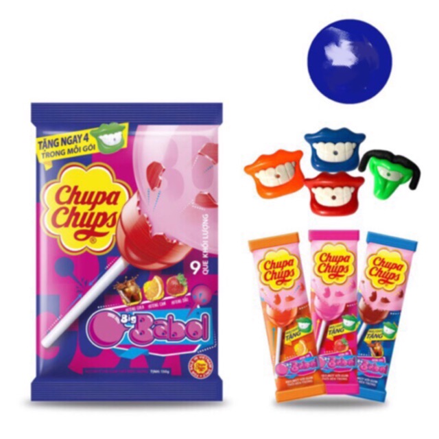 Bịch 30 Chiêc Kẹo Mút Chupa Chups Nhân Thổi Big Babol