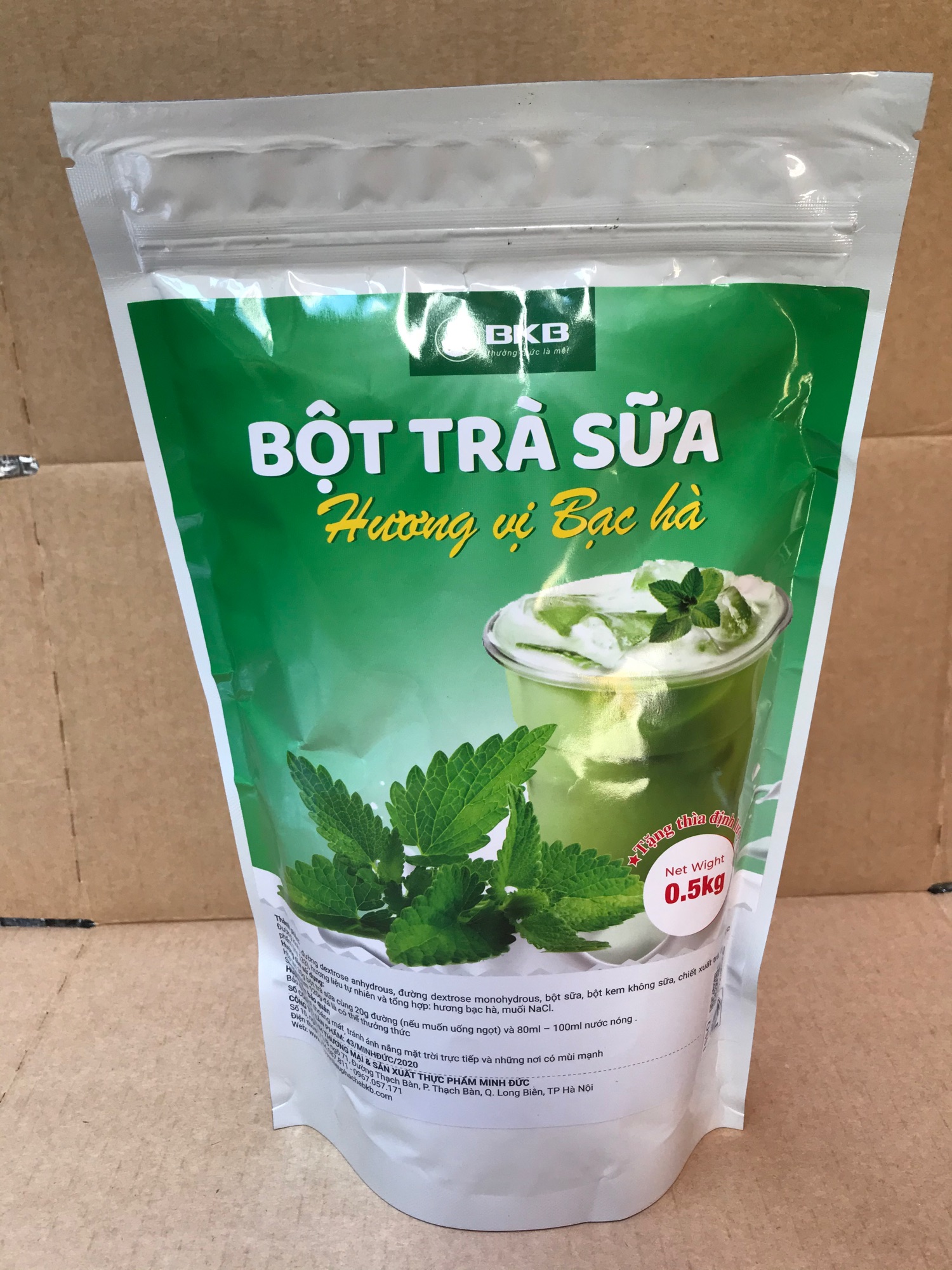 Bột trà sữa bạc hà pha sẵn gói 500gam