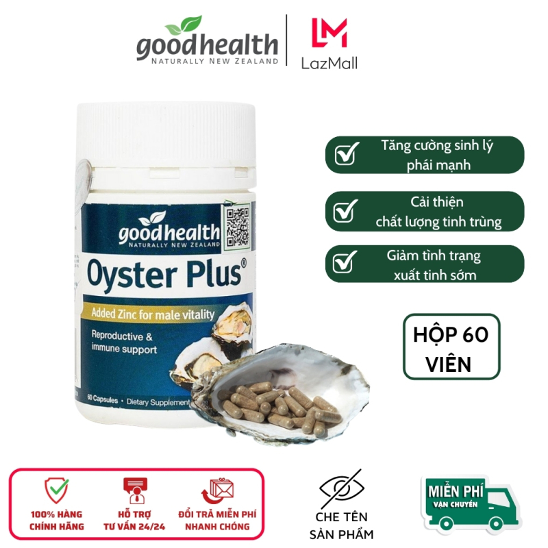 Tinh chất Hàu Goodhealth Oyster Plus, tăng cường sức khỏe, sinh lý nam giới, phân phối chính hãng, hôp 60 viên cao cấp