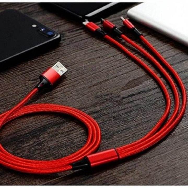 CÁP SẠC  ĐA NĂNG 3 ĐẦU LIGHTNING, TYPE-C, MICRO USB
