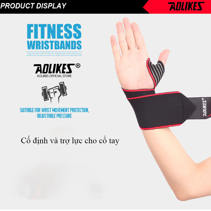 Đai cuốn cố định cố tay co giãn Aolikes 1540