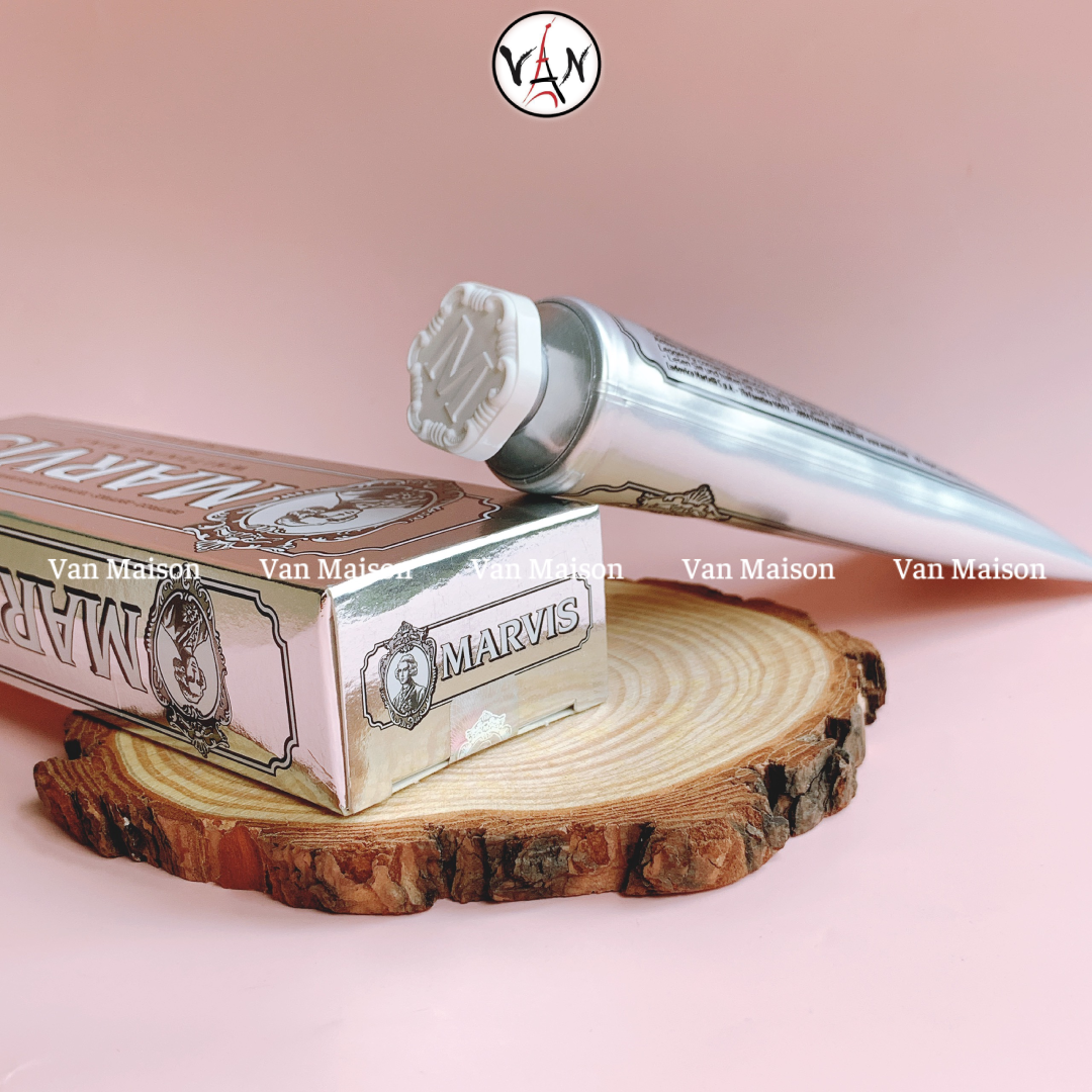 Kem đánh răng marvis màu bạc làm trắng răng whitening mint toothpaste 85ml