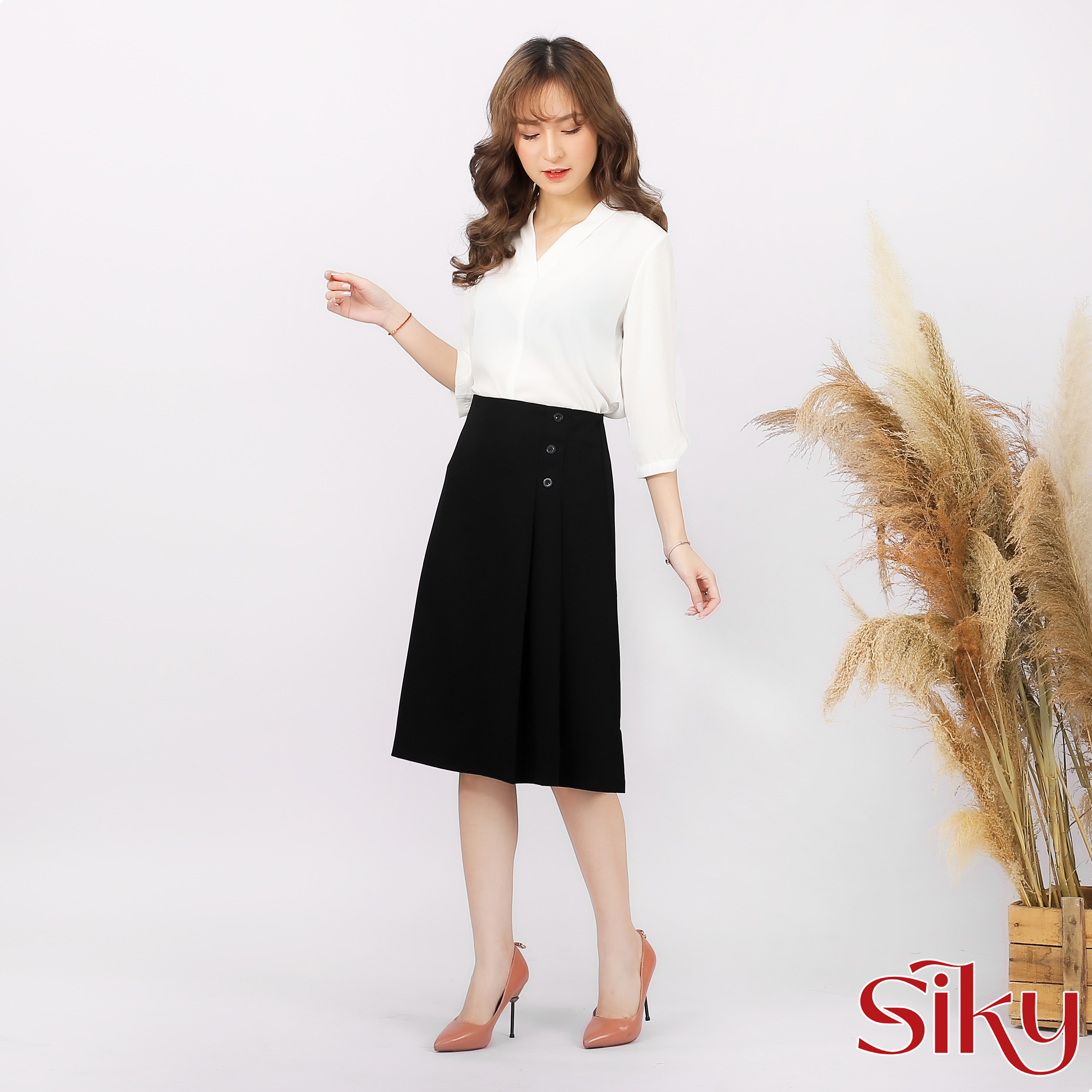 Chân váy công sở xếp ly - SIKY - CV01