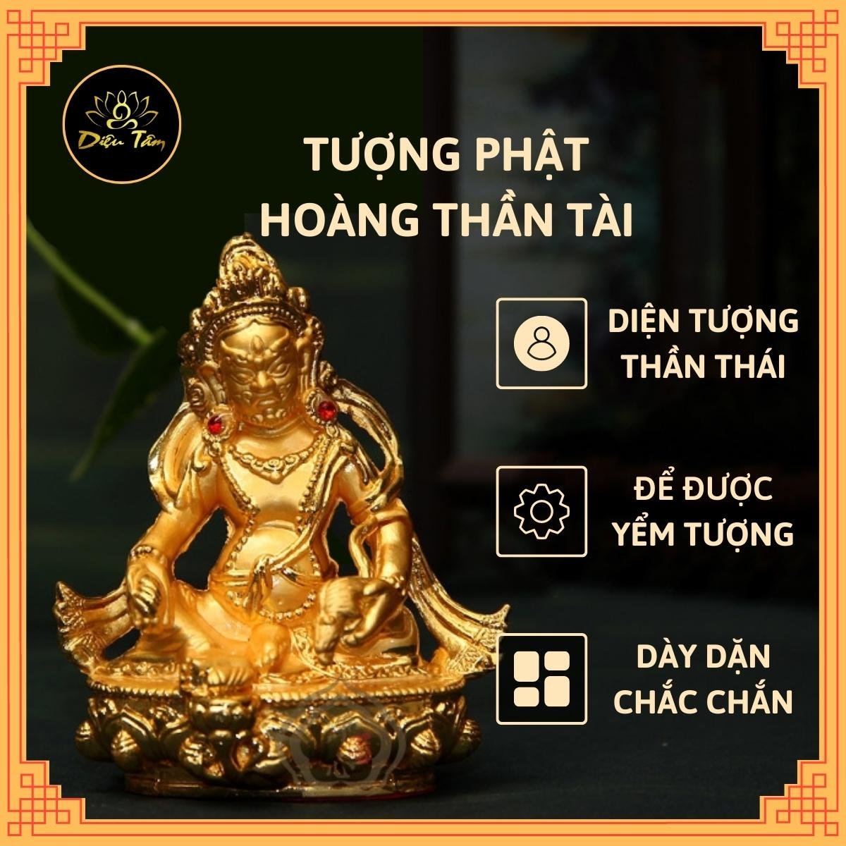 Statue yellow fidget dzambhala