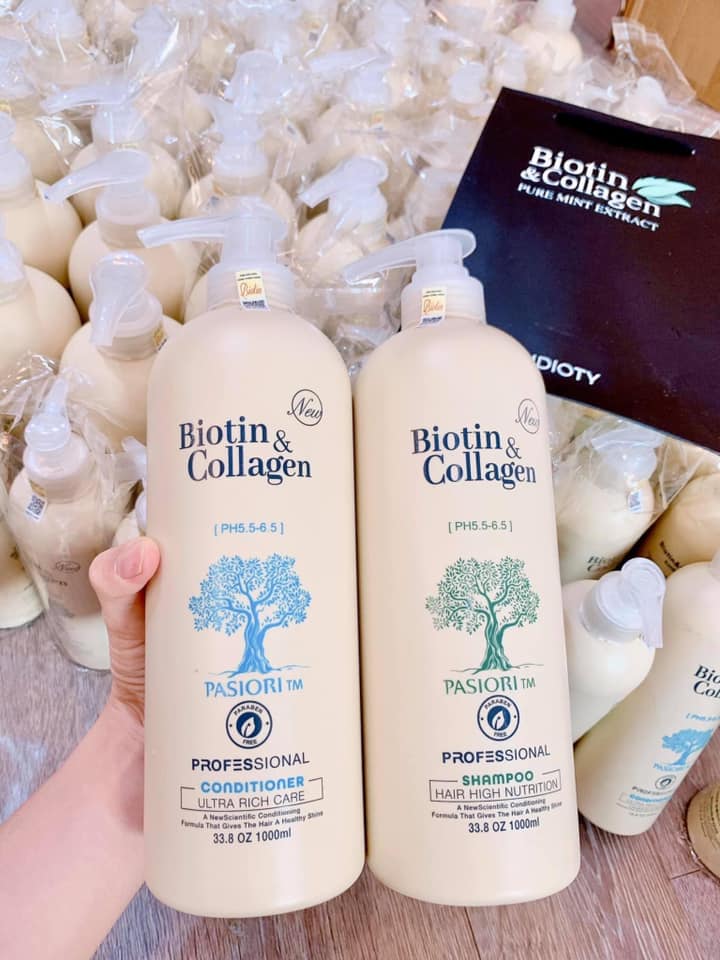 Combo gội xả Biotin Collagen 1000ml