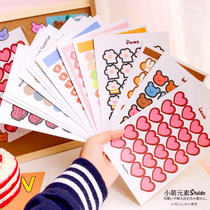 Sticker dán tranh ảnh, postcard ngộ nghĩnh- may.decor -