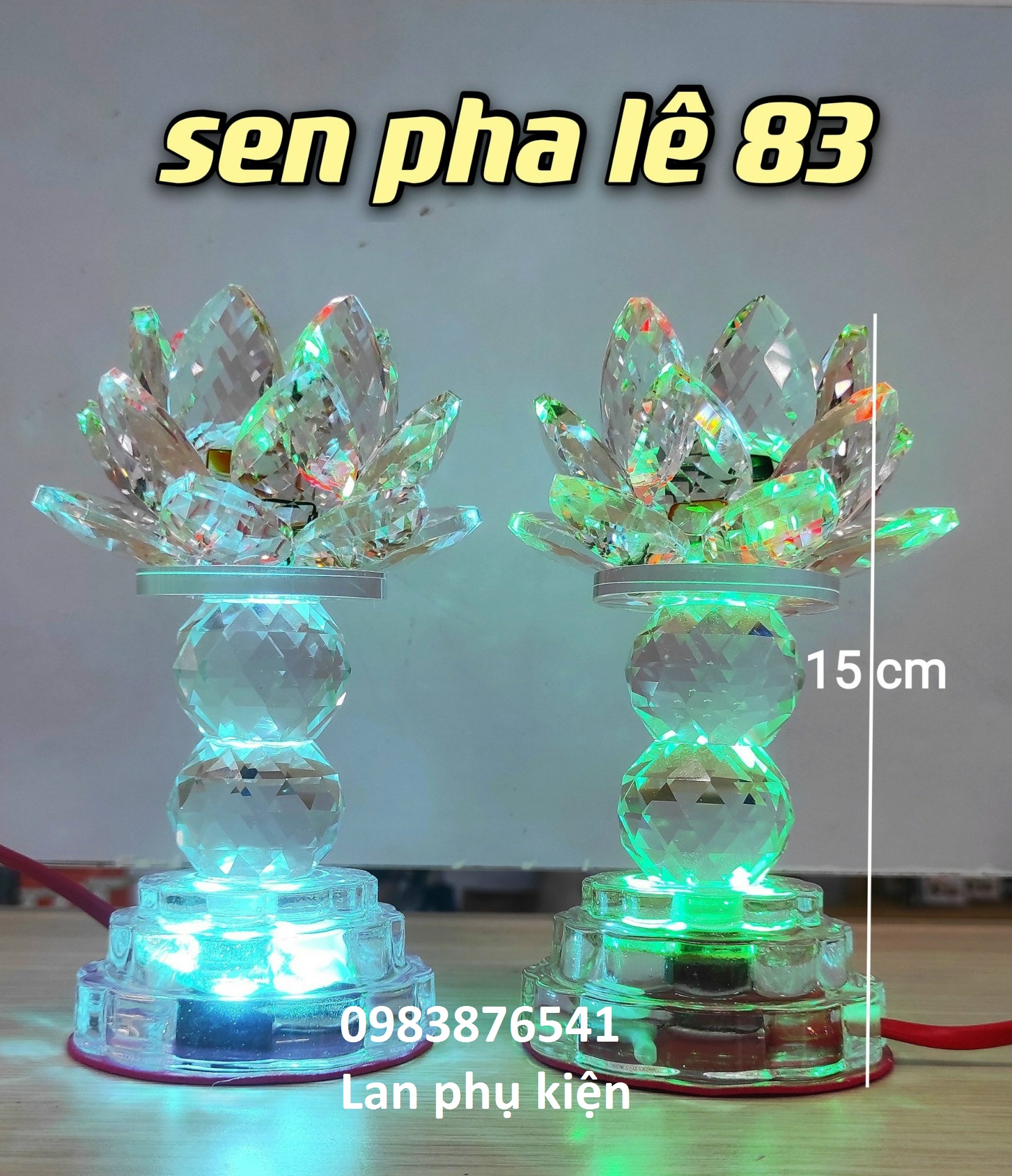 Đèn Hoa Sen Pha Lê (1 Cặp) nhiều mẫu.