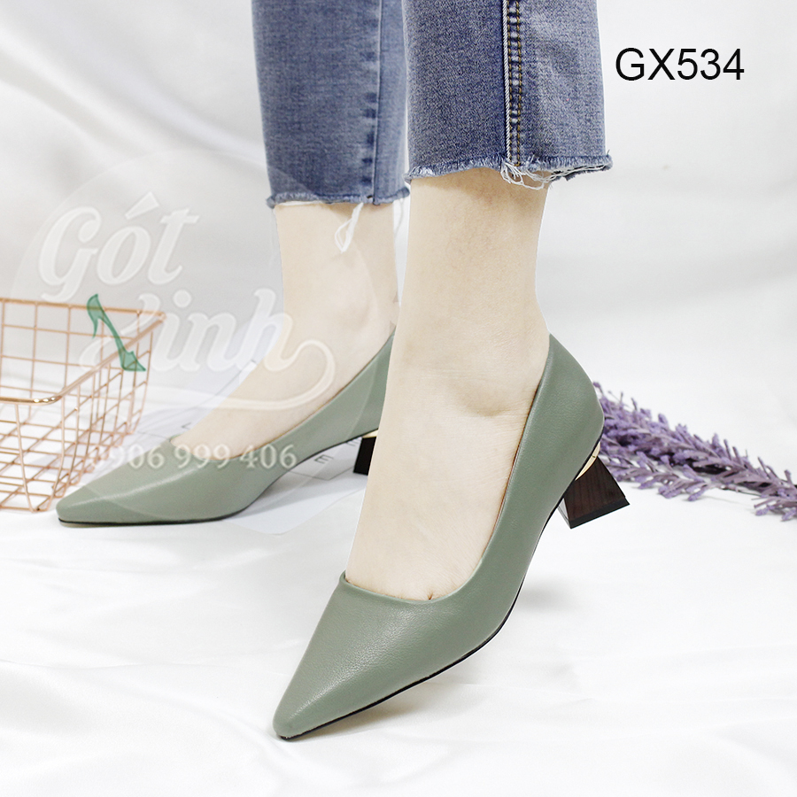 [HCM]Giày bít mũi gót vuông 3 phân - có size lớn 40 trở lên