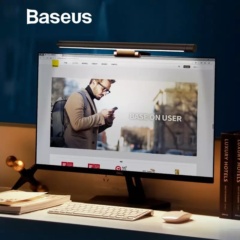 Đèn treo màn hình Pro bảo vệ mắt Baseus i-work Series (USB Stepless Dimming Screen Hanging light)