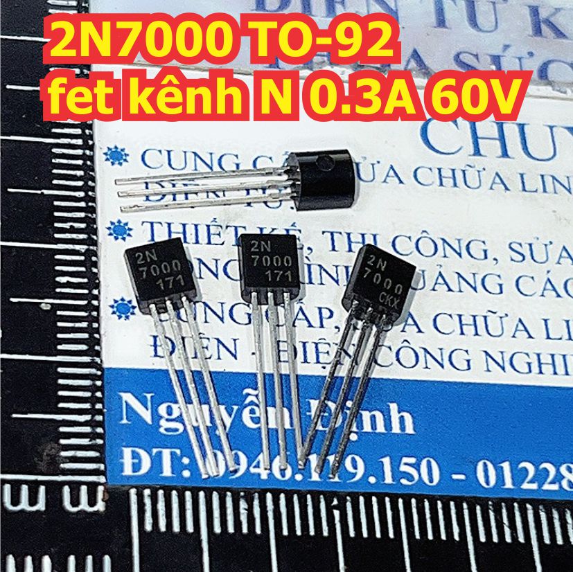 20 con 2N7000 N7000 7000 TO-92 mosfet kênh N 0.3A 60V kde0192