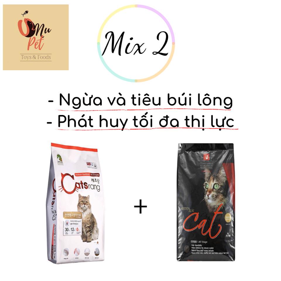 Thức ăn hạt mix cho mèo - 1kg