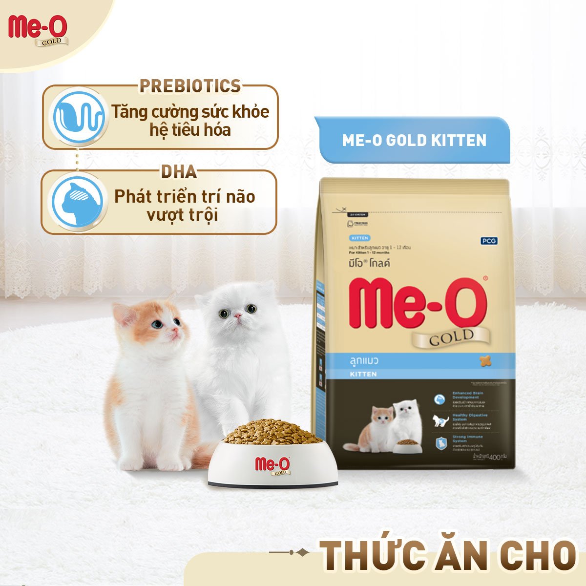 Thức Ăn Hạt Me-O Gold Kitten Cho Mèo Con - [Nông Trại Thú Cưng]