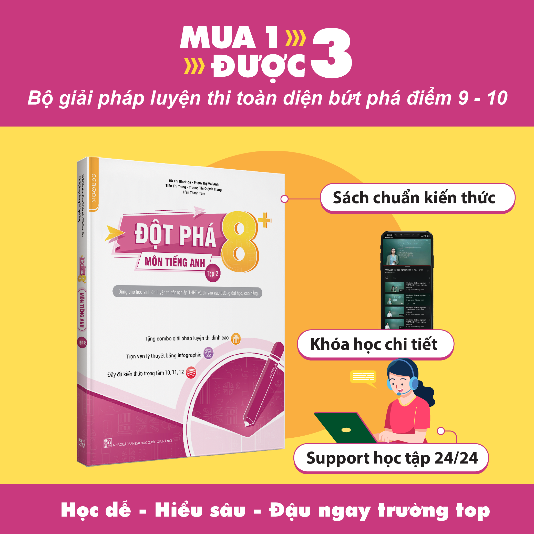Đột phá 8+ môn Tiếng Anh - Tập 2 (phiên bản mới) - Chính hãng CCbook