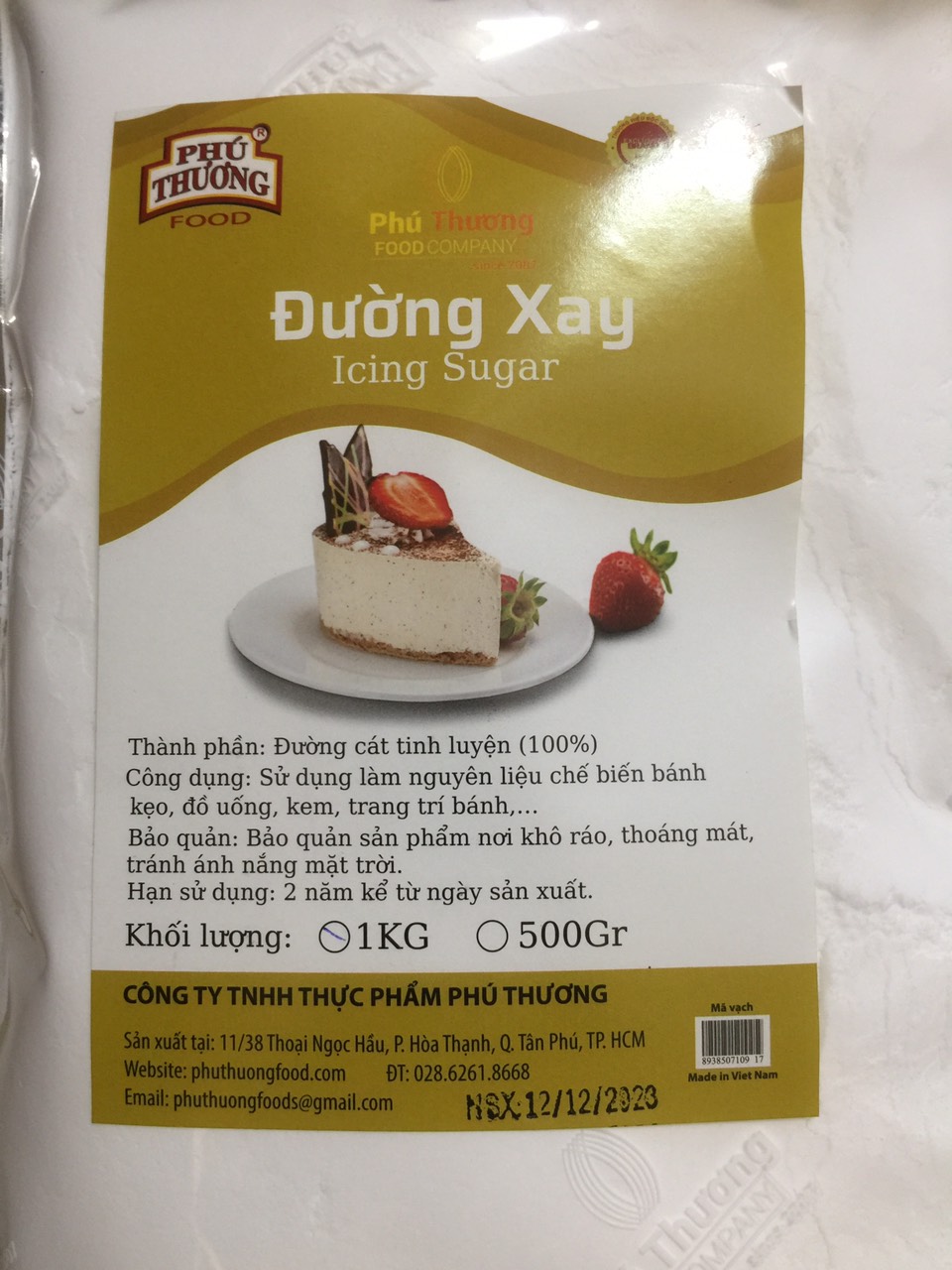 Đường xay mịn làm bánh phú thương