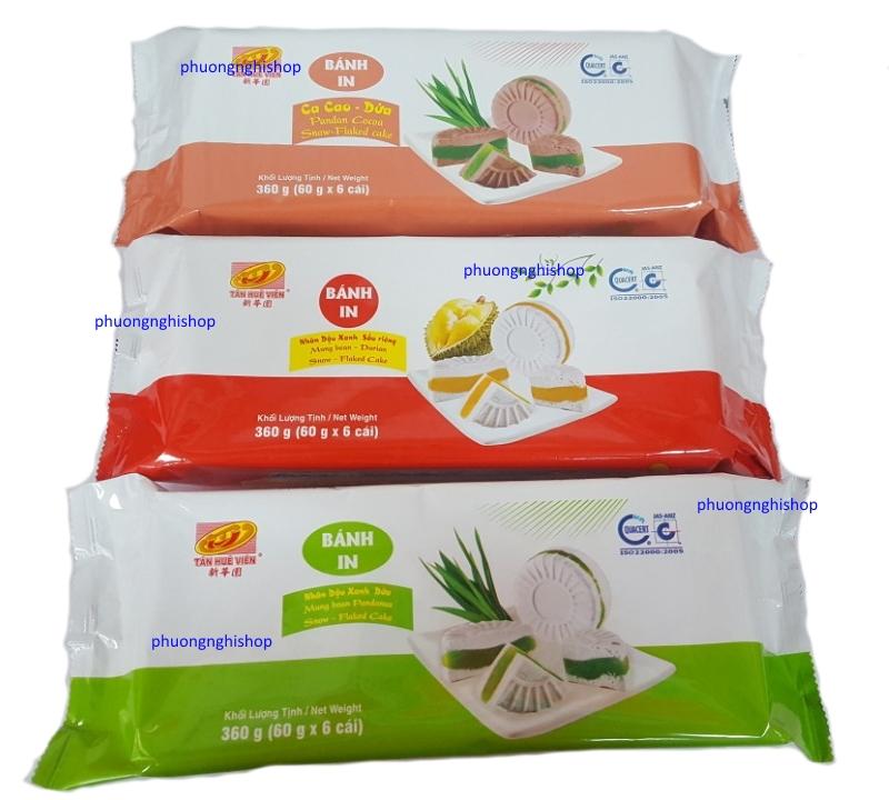 Combo 3 loại bánh in 6 cái (cacao dứa, đậu, dứa)