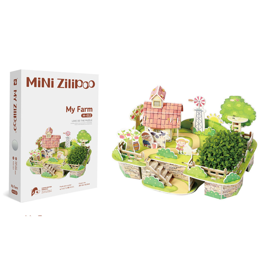 BỘ XẾP HÌNH LẮP RÁP 3D[3+]- MY FARM- ZILIPOO