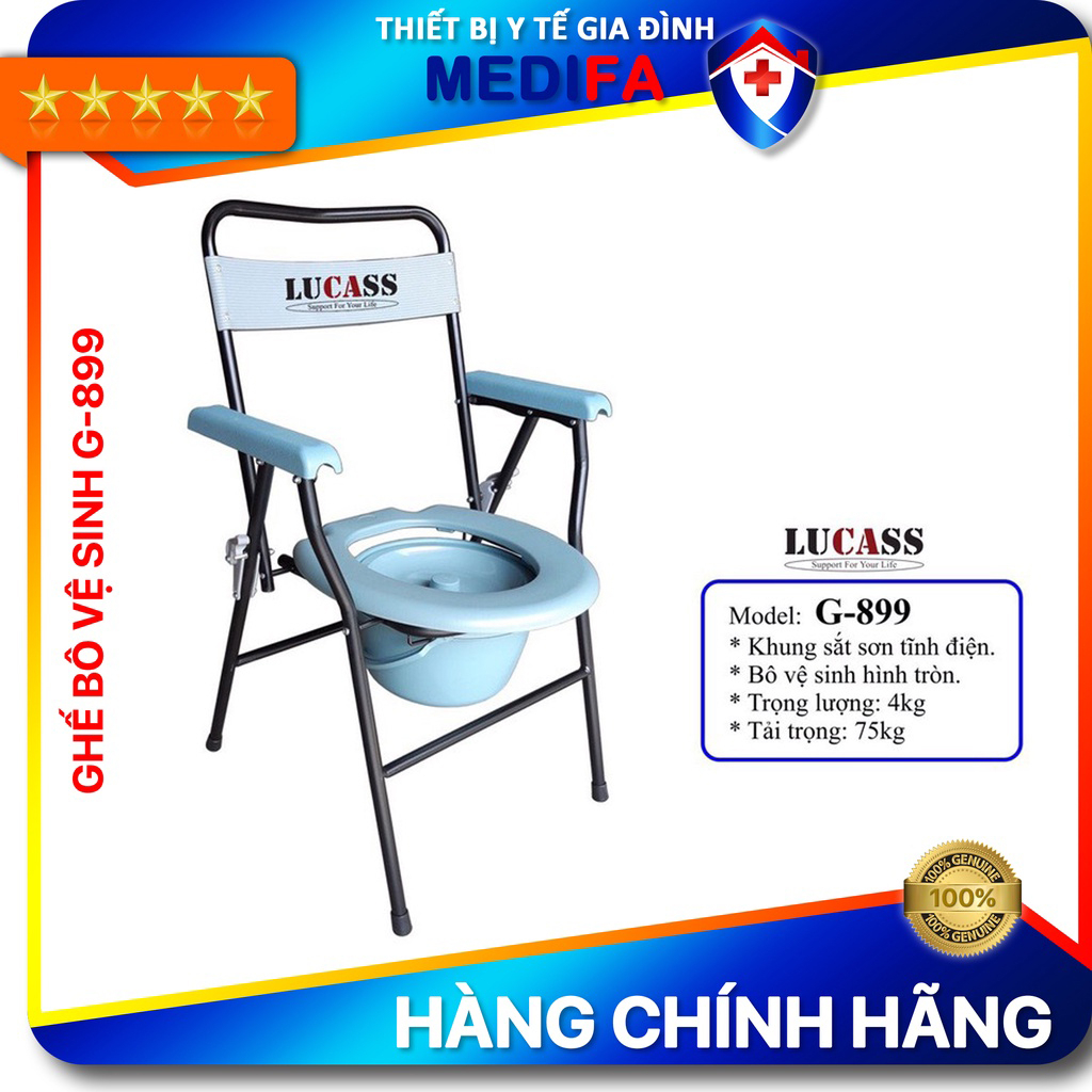 [Chính Hãng] Ghế bô vệ sinh Lucass G-899, ghế tắm chống trượt cho người già, người ốm, hàng nhập chính hãng Lucass